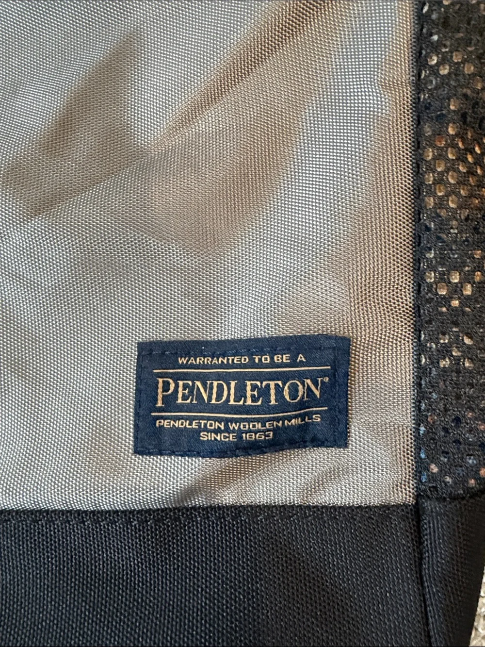 Pendleton Gray & Multicolor Pattern Messenger Bag